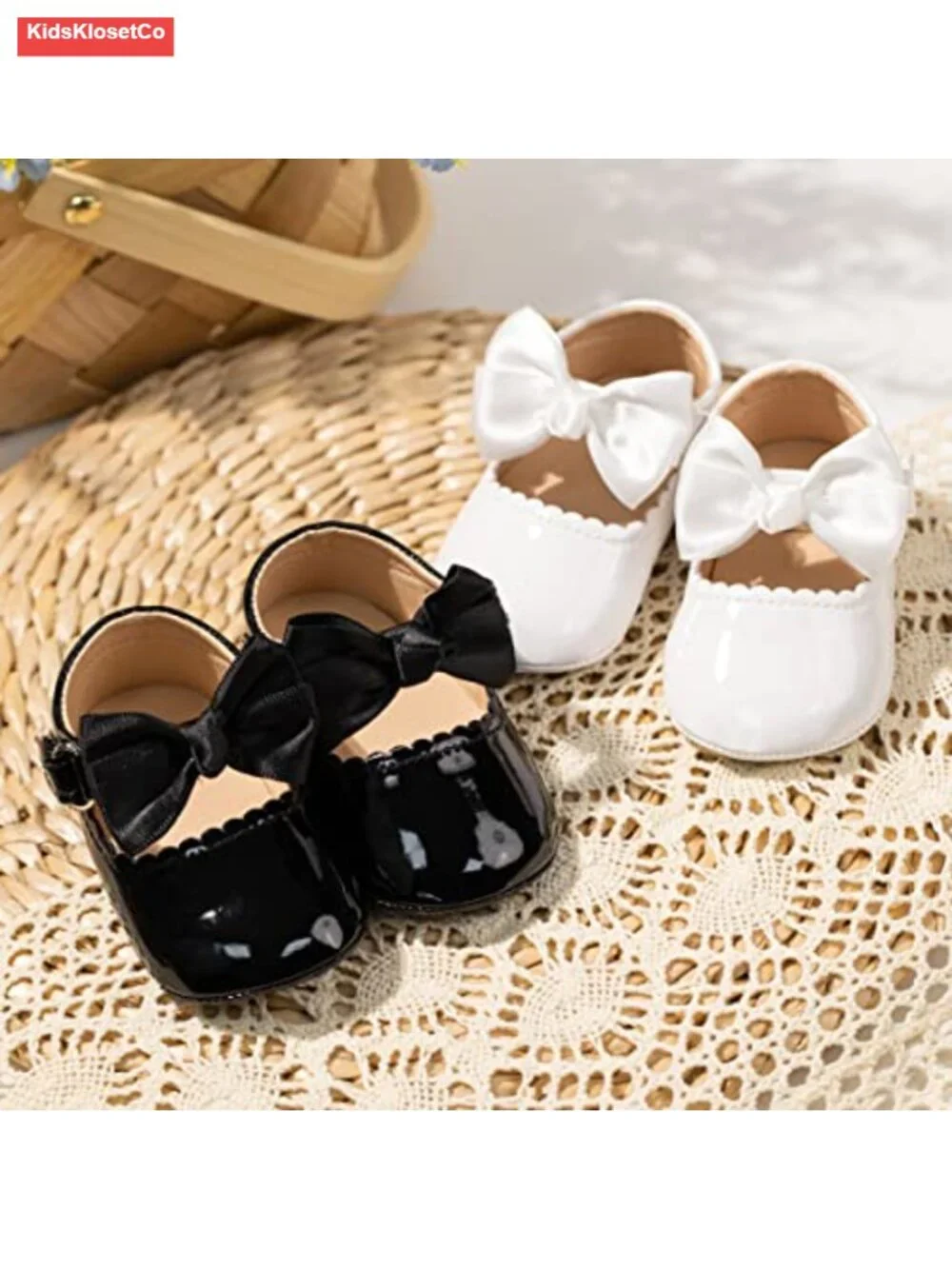 Infant Baby Girls Mary Jane Flats Non-Slip Soft Sole Prewalker Princess Dress